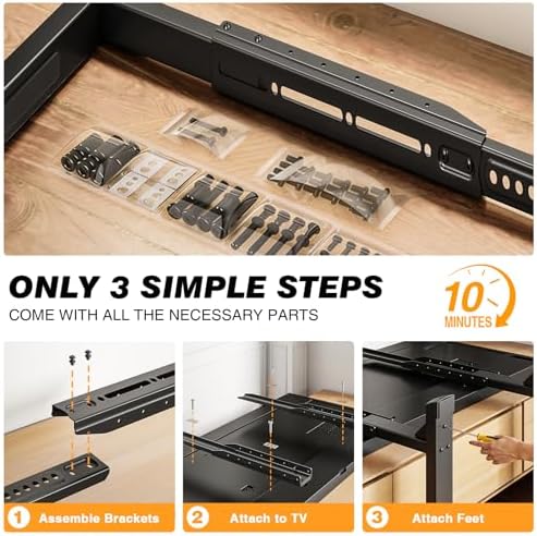 TAVR Universal Table Top TV Stand Mount, TV Legs for Most 20-75 Inch TVs
