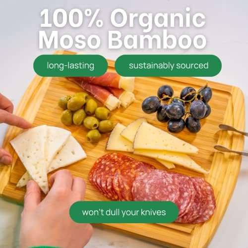 INDESTRUCTABLE Bamboo Cutting Board (Extra Large) with Vertical Grain Strength Technology - Non Toxic, Spacious and Lightweight 18" XL Chopping Board Gift - Replacements for Life