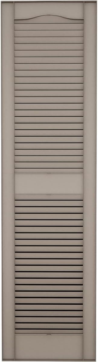 14 1/2"W x 60"H EverColor Open Louver Exterior Vinyl Shutters, w/Installation Shutter-Lok's & Matching Screws (Per Pair), Black