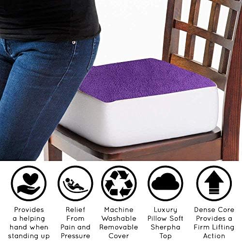 Comfort Finds Rise with Ease Seat Cushion - Thick Firm Chair Cushion Booster - Extra Thick Foam Pad for Home, Patio