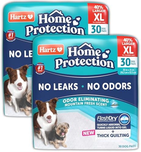 Hartz Home Protection Super Absorbent Odor Eliminating Lavender Scented No Leak Dog Pads,XL 30 count
