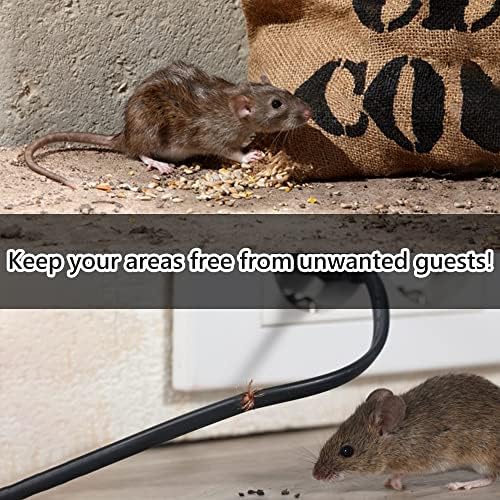 Angveirt Ultrasonic Battery Operated Rodent Repellent with Strobe Lights