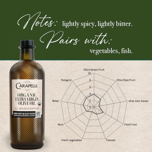 Carapelli Organic Extra Virgin Olive Oil, Cold Extracted, 16.9 fl oz