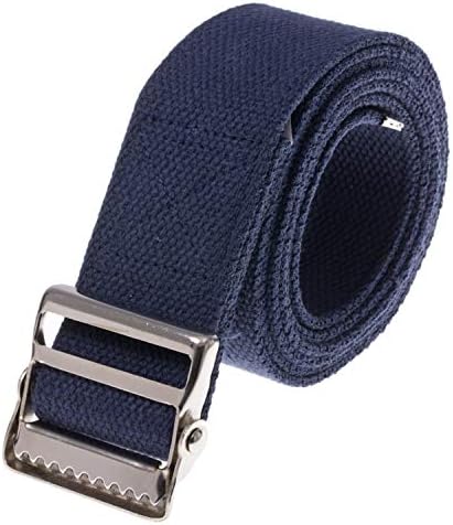 COW&COW Transfer and Gait Belt with Metal Buckle - Transfer Walking and Standing Assist Aid for Caregiver Nurse Therapist 2 inches (Beige with Stripes, 60")