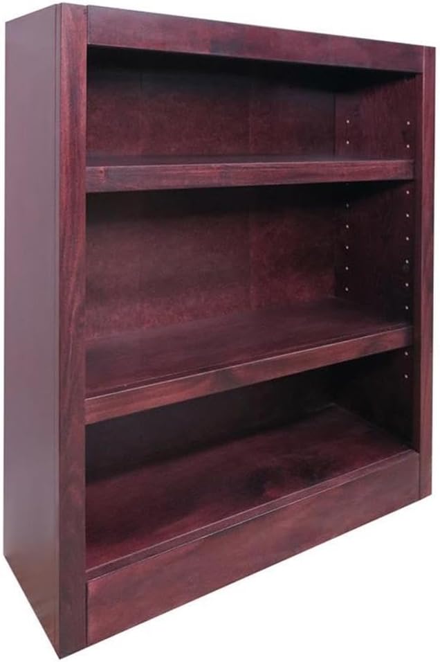 Concepts In Wood Midas Three Shelf Bookcase 36" H Cherry Finish