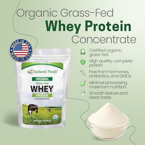 Z Natural Foods Organic Whey Protein Concentrate - Grass-Fed, 5 lb
