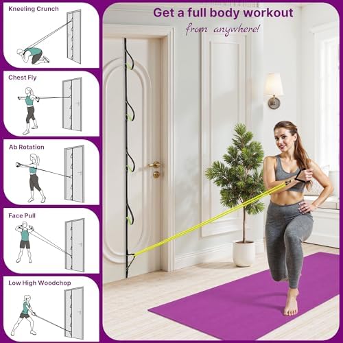 Manificent Door Anchor for Resistance Bands, Heavy Duty Padded Door Anchor System Door Hook