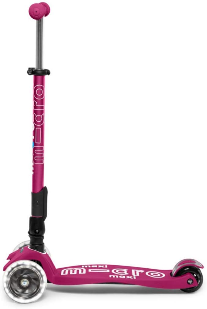 Micro Kickboard | Maxi Foldable LED Kids Scooter for Ages 5-12 | Children
