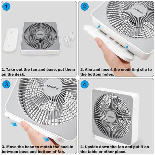Small Box Fan, 10 inch Window Fan with 3 Speeds Strong Airflow, DC Adapter Square Table Fan for Office Bedroom Living Room Apartment