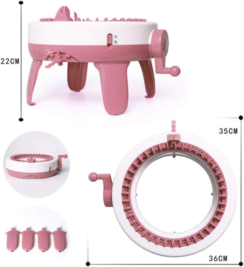 Umootek SENTRO 40 Needles Knitting Machine with Electric Adapter, Knitting Board Rotating Double Loom, Smart Weaving Loom Round Knitting Machines