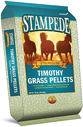 Stampede Premium Timothy Grass Pellets – Natural, High‑Fiber Feed, Low‑Dust, – 40 lb Bulk Bag for Rabbits, Guinea Pigs, Chinchillas, Goats