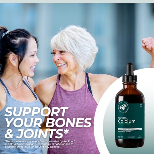 Mountain Meadow Herbs Herbal Calcium – Vegan Liquid Calcium Supplement for Bone & Teeth Support, High Absorption Plant-Based Formula for Adults & Kids - 2 oz
