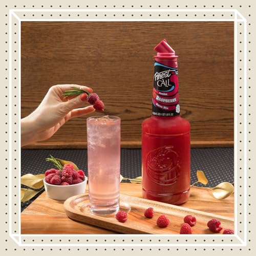 Finest Call Premium Fruit Puree Drink Mix, 1 Liter Bottles (33.8 Fl Oz), Variety Pack of 6 | Mango, Raspberry, Banana, Strawberry, Passion Fruit