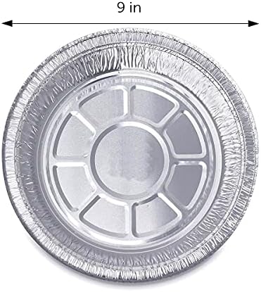 14 Round Aluminum Pans with Dome Lid, 9 Inch Heavy Duty Tin Foil Pans, Perfect for Reheating, Baking, Roasting, Meal Prep, To-Go Containers