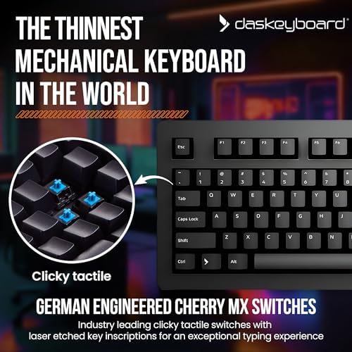 Das Keyboard 4 Professional Wired Mechanical Keyboard, Cherry MX Brown Mechanical Switches, 2-Port USB 3.0 Hub, Volume Knob, Aluminum Top (104 Keys, Black)