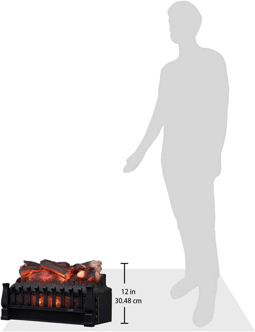 duraflame Electric Log Set 400 Sq Ft Heater, Faux Logs Insert with Lifelike Flames for Existing Fireplaces, Remote Control Included