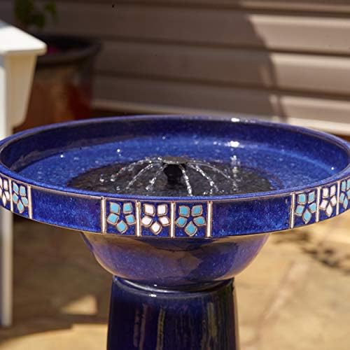 Smart Solar Ceramic Solar Bird Bath