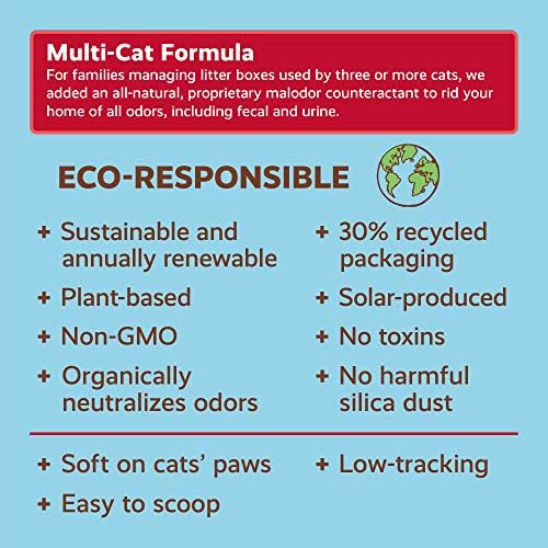 Naturally Fresh Cat Litter Made From Walnut Shells, Unscented, Multi-Cat, Upcycled, Low Dust, Sustainable, 26 Lbs