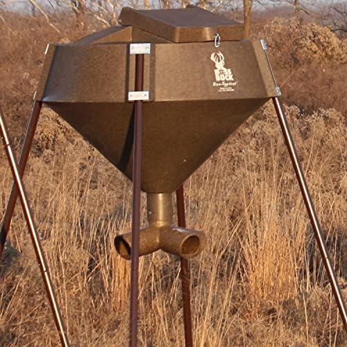 BOSS Buck Protein 4 Way Gravity Head | Hunting Durable Gravity Feed Delivery System with 4 Feeding Tubes for 4 Legged Game Feeder, Roto-Molded