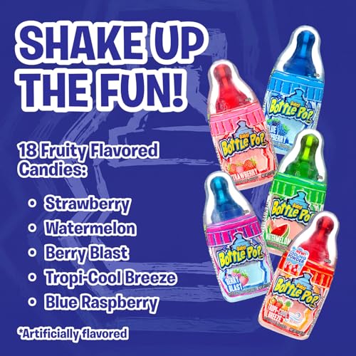 Baby Bottle Pop Candy Lollipops Variety Pack - 10 Ct Individually Wrapped