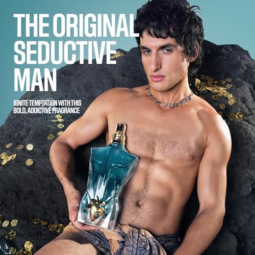 Jean Paul Gaultier Le Beau Eau de Toilette for Men - Long Lasting Addictive Aromatic Woody Mens Cologne with Bergamot, Coconut Wood & Tonka Bean - Designer Fragrance Spray