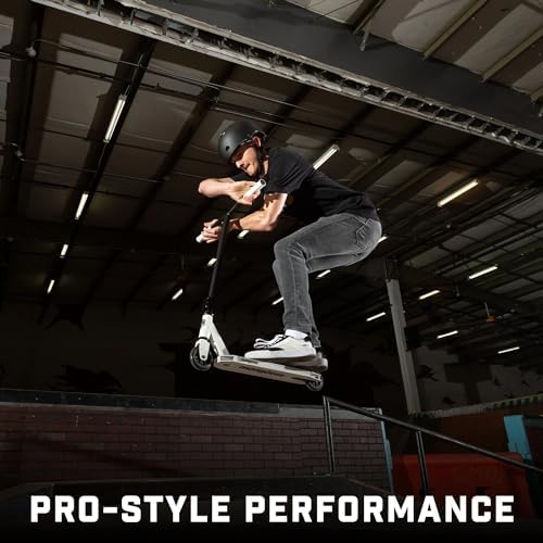 Mongoose Rise Freestyle Stunt Trick Scooter, For Kids Youth Adult Men Women Ages 8 Up, Lightweight Alloy Deck & Heavy-Duty Frame Up to 220 lbs.