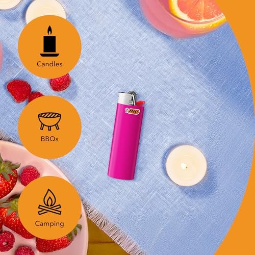 BIC Maxi Pocket Lighters, Long-Lasting, Safe, Assorted Colors