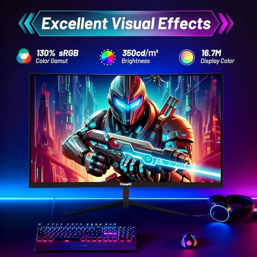 34 Inch Ultrawide Curved Gaming Monitor - WQHD 3440x1440p, 165Hz, 120% sRGB, FreeSync, VESA Mountable (DP&HDMI Cable Incl.) - Immersive PC Monitor for Gamers & Professionals, Black