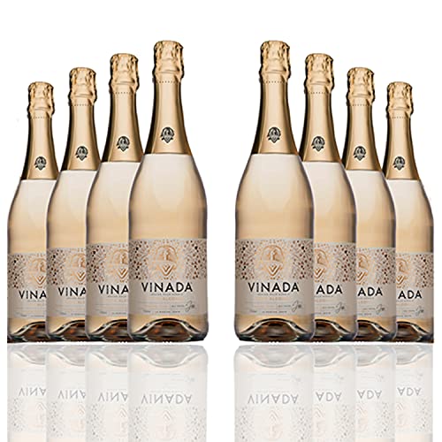 VINADA - Sparkling Gold - Zero Alcohol Wine - 750 ml (8 Glass Bottles)