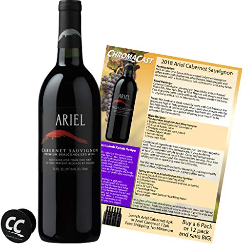 Ariel Cabernet Non-Alcoholic Red Wine Experience Bundle with Pop Socket, Seasonal Wine Pairings & Recipes