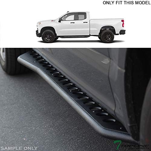 7422450110154 Compatible with 2019-2026 Chevy Silverado GMC Sierra 1500/2022 LTD Limited Double (Extended) Cab Textured Black Round Pattern Rock
