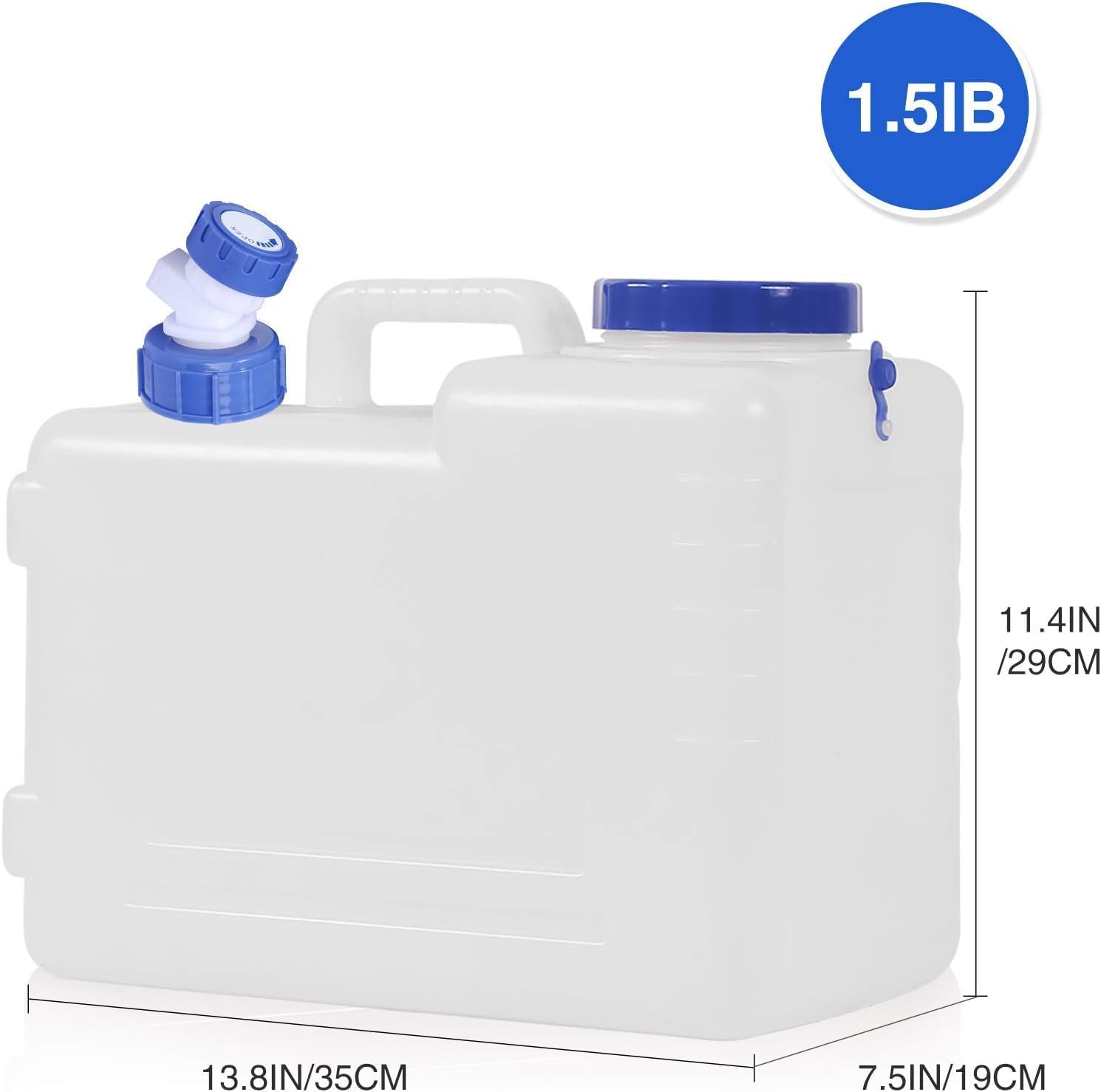 5 Gallon Water Container with Spigot, Portable Camping Water Jug