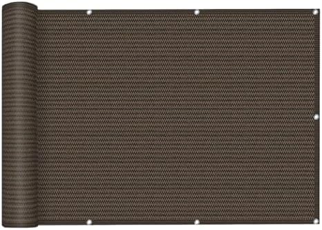 SUNLAX 3'x10' Black Balcony Privacy Screen Fence Windscreen 90% UV Block