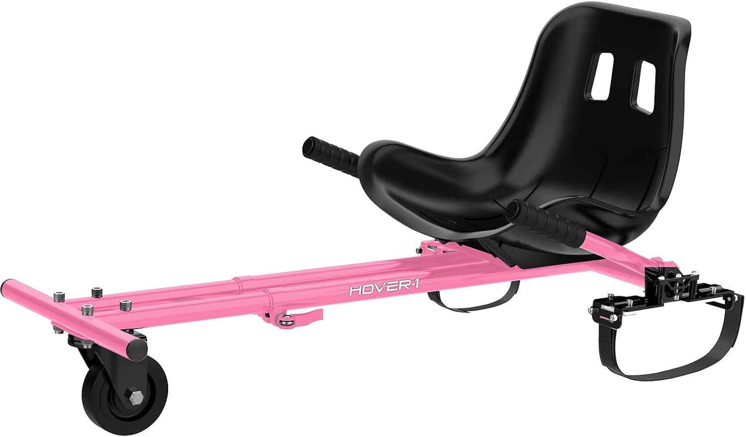 Hover-1 Buggy Hoverboard Attachment - Compatible with Most 6.5" & 8" Electric Hoverboards, Hand-Operated Rear Wheel Control, Adjustable Frame & Straps