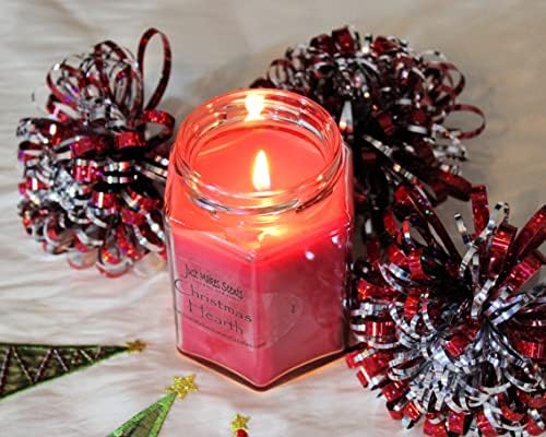 Christmas Hearth Scented Blended Soy Candle | Spice, Wood & Fireplace Aroma | Hand Poured in USA by Just Makes Scents