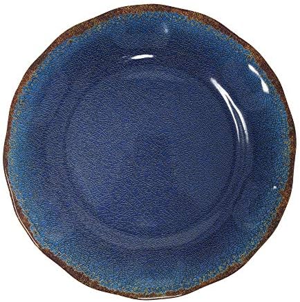 Gianna's Home 12 Piece Rustic Farmhouse Melamine Dinnerware Set (Blue)