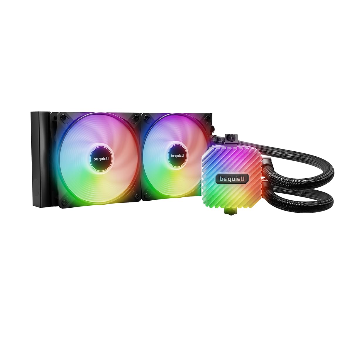 be quiet! Light Loop 360mm White CPU Liquid Cooler for Heavily Overclocked Systems, 3X Light Wings LX 120mm PWM high-Speed White Fan, Stylish ARGB Cooling Block, Extremely high Cooling Performance