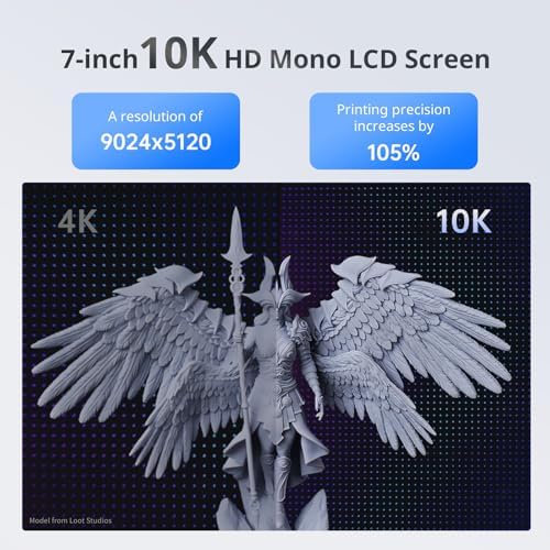 ANYCUBIC Photon Mono 4, Resin 3D Printer with 7'' 10K Mono LCD Screen | Stable LighTurbo Light Source and 70mm/h Fast Printing