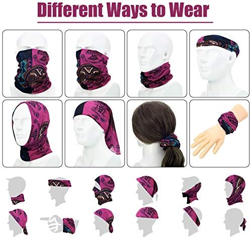 12 Pcs African Neck Gaiter Bandanas for Women