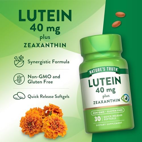Nature's Truth Lutein and Zeaxanthin Supplement | 40mg | 30 Softgels