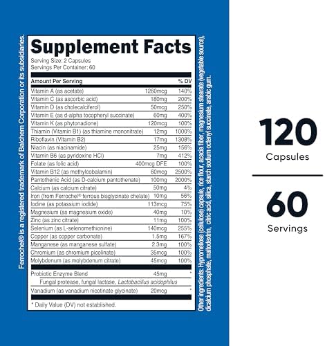 Nutricost Multivitamin with Probiotics 120 Vegetarian Capsules | Packed With Vitamins & Minerals