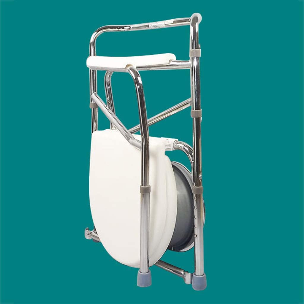 Height Adjustable Bariatric Toilet Seat Folding Bedside Commode Chair with Safety Steel Frame,Tool-Free Assembly,for Easy Transfer