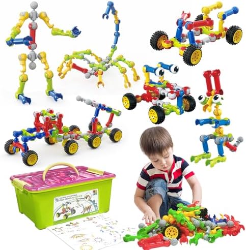Huaker STEM Building Toys for 3 4 5 6 7 8 Year Old Boys Girls Birthday Gift