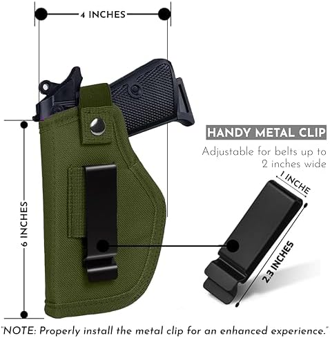 Gun Holsters for Men/Women, 380 Holster for Pistols, Universal Airsoft Right/Left, IWB/OWB 9mm Holsters for Concealed Carry, Fits Glock