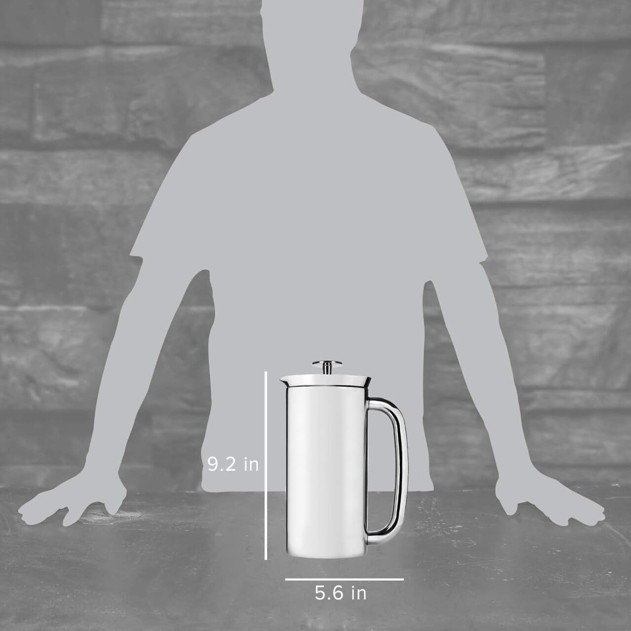 ESPRO P7 French Press, 18oz, Brushed, Stainless Steel Coffee Maker | Double Filter Coffee Press, Grit-Free Coffee, Heat Resistant Insulated tea Press, Easy Hot and Cold Coffee Brewer, Tea Brewer