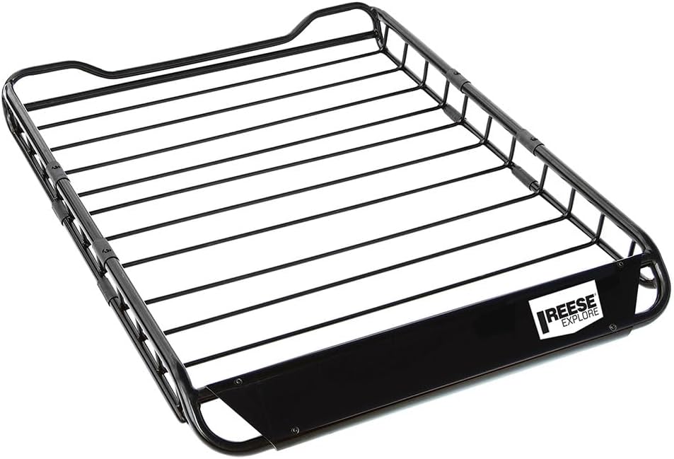 Reese Explore 1391300 Rooftop Cargo Basket, 44 x 35 Inches, 125 lbs. Capacity, Fits Most Vehicles with Cross Bars