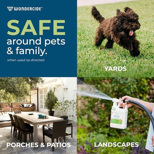 Wondercide - Flea and Tick Spray Concentrate for Yard and Garden - 16 oz | With Natural Essential Oils – Kill, Control, Prevent, Fleas, Ticks, Mosquitoes and Insects - Safe Around Pets