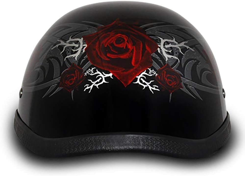 Daytona Helmets Graphics Bicycle Helmets for Men - Novelty Half Helmet with Breathable Liner - Retro Skull Cap – Eagle Headgear with Head Wrap