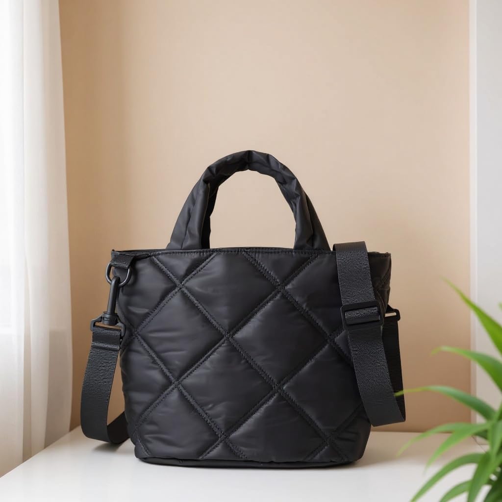 BAGSMART Crossbody Bags for Women, Lightweight Purses for Women, Quilted Puffer Tote Handbags for Daily Use,Shop,Travel