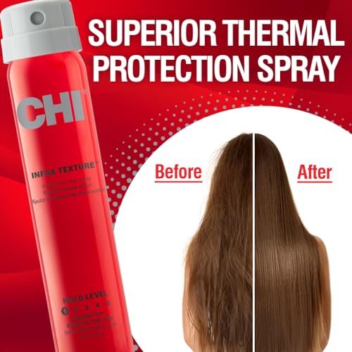 CHI Infra Texture Dual Hair Spray, For Shine, Movement & Texture, Suitable For All Hair Types, Sulfate & Paraben-Free, 2.6 Oz